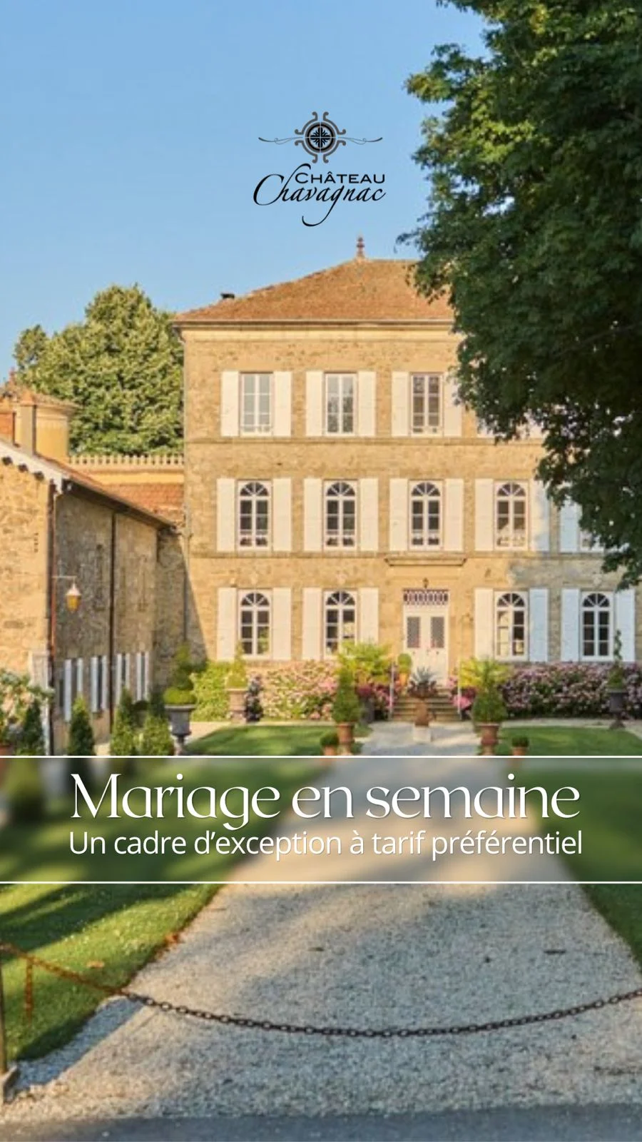 Visuel publicitaire Château Chavagnac, format story